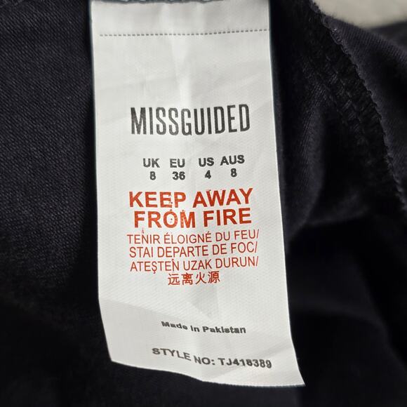 Stylish Miss Guided Black & Gold Strappy Bodysuit Sz. 4 - Picture 5 of 7